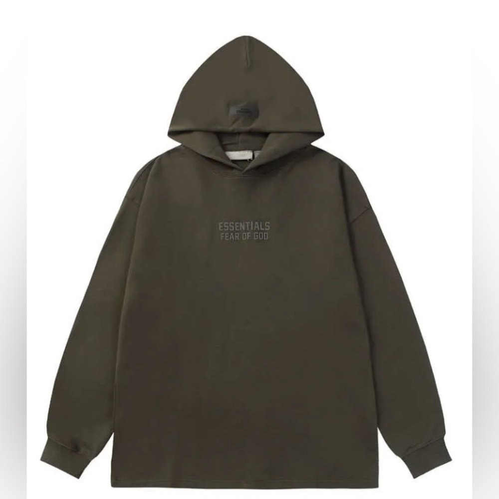 Essentials Fear of God Green Sweater Classic Hoodie Style